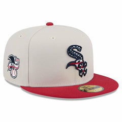 Chicago White Sox 2024 Fourth of July 59FIFTY Fitted Hat Khaki/Red | New Era