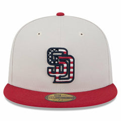 San Diego Padres 2024 Fourth of July 59FIFTY Fitted Hat Khaki/Red | New Era