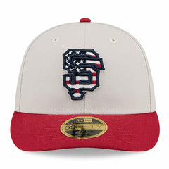 San Francisco Giants 2024 Fourth of July Low Profile 59FIFTY Fitted Hat Khaki/Red | New Era