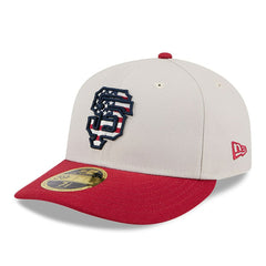 San Francisco Giants 2024 Fourth of July Low Profile 59FIFTY Fitted Hat Khaki/Red | New Era