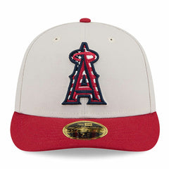 Los Angeles Angels 2024 Fourth of July Low Profile 59FIFTY Fitted Hat Khaki/Red | New Era