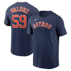 Framber Valdez Houston Astros Fuse Name & Number T-Shirt Navy | Nike