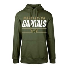 Washington Capitals Levelwear Youth Podium Fleece Pullover Hoodie Olive