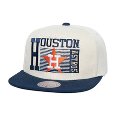 Houston Astros Cooperstown Collection Speed Zone Snapback Hat Cream | Mitchell & Ness