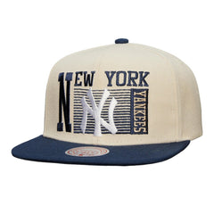 New York Yankees Cooperstown Collection Speed Zone Snapback Hat Cream | Mitchell & Ness