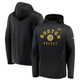 Boston Bruins Fanatics Centennial Lockup Authentic Pro Pullover Hoodie Black