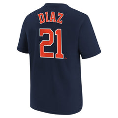 Yainer Diaz Houston Astros Youth Name & Number T-Shirt Navy | Nike