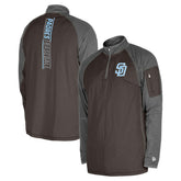 San Diego Padres Father's Day Raglan Quarter-Zip Top Brown | New Era