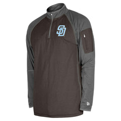 San Diego Padres Father's Day Raglan Quarter-Zip Top Brown | New Era