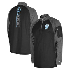 San Francisco Giants Father's Day Raglan Quarter-Zip Top Black | New Era