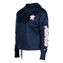 Houston Astros Women's Half-Zip Hoodie Navy | New Era