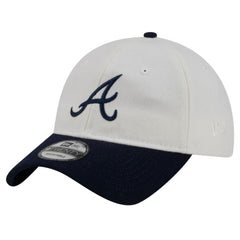 Atlanta Braves Leather Strap 9TWENTY Adjustable Hat Cream | New Era