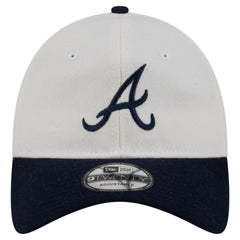 Atlanta Braves Leather Strap 9TWENTY Adjustable Hat Cream | New Era