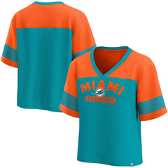 Miami Dolphins Women's Homeschool Jersey Poly V-Neck
Fashion Top - Aqua/Orange online