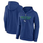 Vancouver Canucks Fanatics Women's Authentic Pro Core Primary Fleece Pullover Hoodie Blue