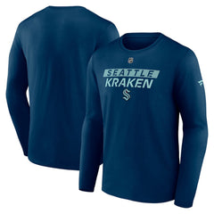 Seattle Kraken Fanatics Authentic Pro Core Primary Long Sleeve T-Shirt Deep Sea Blue