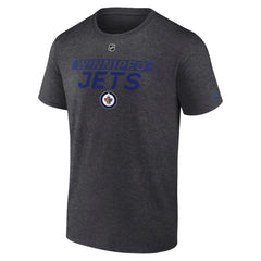 Winnipeg Jets Fanatics Authentic Pro Core Primary T-Shirt Heather Charcoal