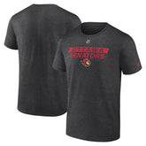Ottawa Senators Fanatics Authentic Pro Core Primary T-Shirt Heather Charcoal