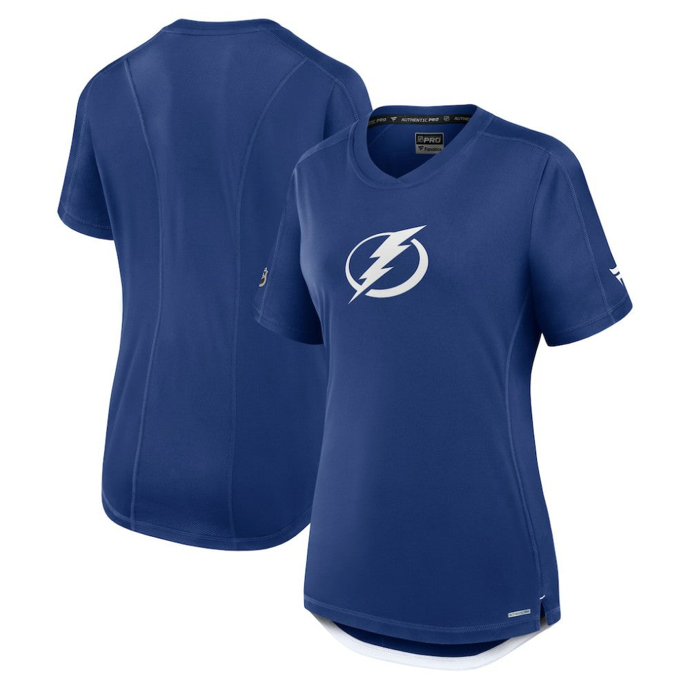 Tampa Bay Lightning Fanatics Women's Authentic Pro Rink Tech T-Shirt Blue