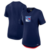 New York Rangers Fanatics Women's Authentic Pro Rink Tech T-Shirt Navy