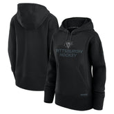 Pittsburgh Penguins Fanatics Women's Authentic Pro Road Pullover Hoodie Black