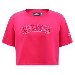 San Francisco Giants Pro Standard Women's Triple Pink Boxy Cropped T-Shirt Pink