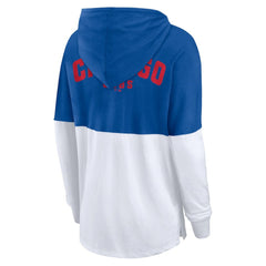 Chicago Cubs Women's Backup Option Pullover Hoodie Royal/White