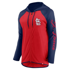St. Louis Cardinals Women's Script Sleeve Full-Zip Hoodie Red/Navy