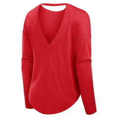 Philadelphia Phillies Women's Core Boat Neck Long Sleeve T-Shirt Red