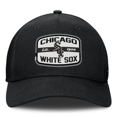 Chicago White Sox Team Patch A-Frame Trucker Snapback Hat Black