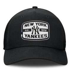 New York Yankees Team Patch A-Frame Trucker Snapback Hat Black