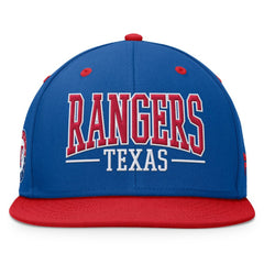 Texas Rangers Fundamental Bold Snapback Hat Royal/Red