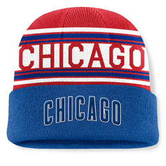 Chicago Cubs Fundamental Team Stripe Cuffed Knit Hat Royal
