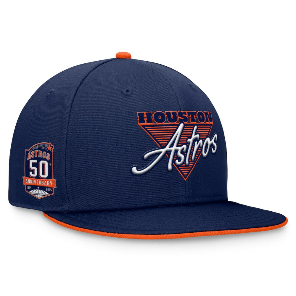 Houston Astros Fundamental Tri-Script Fitted Hat Navy