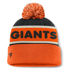 San Francisco Giants Heritage Cuffed Knit Hat with Pom Black/Orange