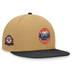 Houston Astros Heritage Two-Tone Fitted Hat Khaki/Black