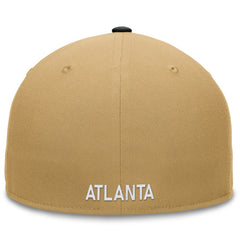 Atlanta Braves Heritage Two-Tone Fitted Hat Khaki/Black