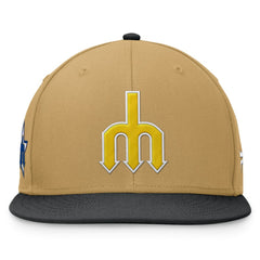 Seattle Mariners Heritage Two-Tone Fitted Hat Khaki/Black