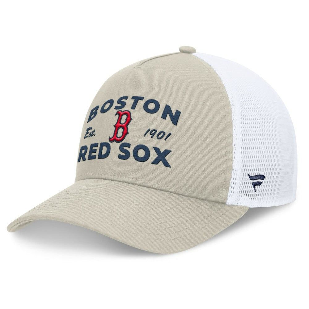 Boston Red Sox A-Frame Trucker Adjustable Hat Stone