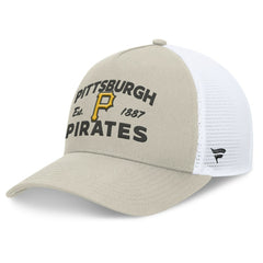 Pittsburgh Pirates A-Frame Trucker Adjustable Hat Stone