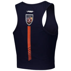 Houston Astros Pro Standard Women's Fast Lane Fitted Tri-Blend Cropped Tank Top Navy