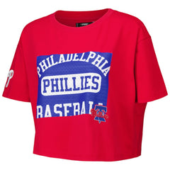 Philadelphia Phillies Pro Standard Women's Made To Play Boxy Cropped T-Shirt Red