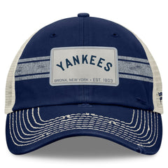 New York Yankees Heritage Stripe Trucker Adjustable Hat Navy/Natural