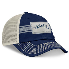 New York Yankees Heritage Stripe Trucker Adjustable Hat Navy/Natural