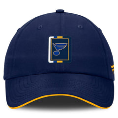 St. Louis Blues Fanatics Authentic Pro Ripstop Adjustable Hat Navy/Gold