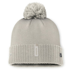 Seattle Kraken Fanatics Women's Authentic Pro Road Cuffed Knit Hat with Pom Tan
