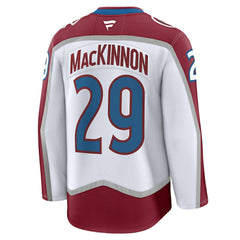 Nathan MacKinnon Colorado Avalanche Fanatics Away Premium Jersey White