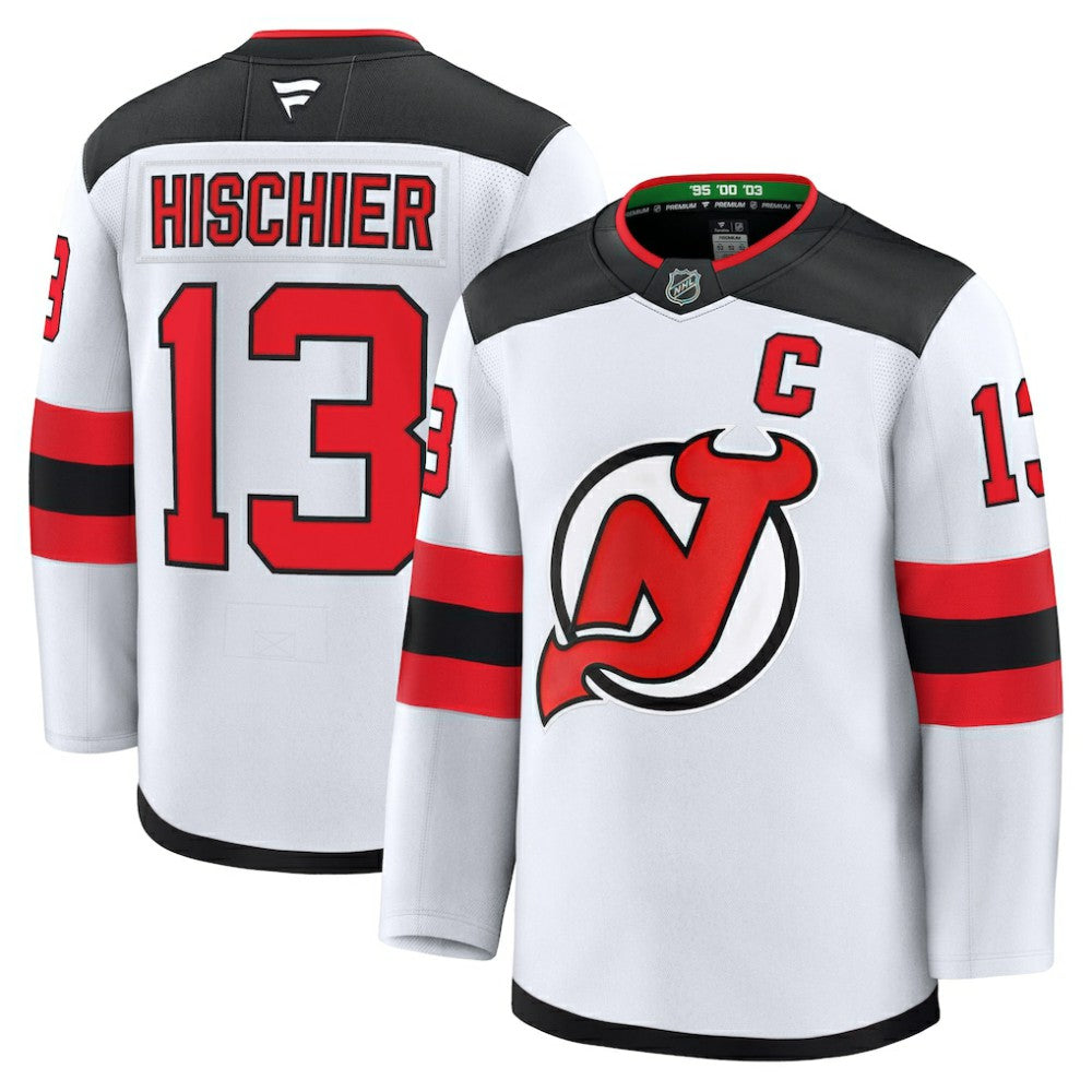 Nico Hischier New Jersey Devils Fanatics Away Premium Jersey White