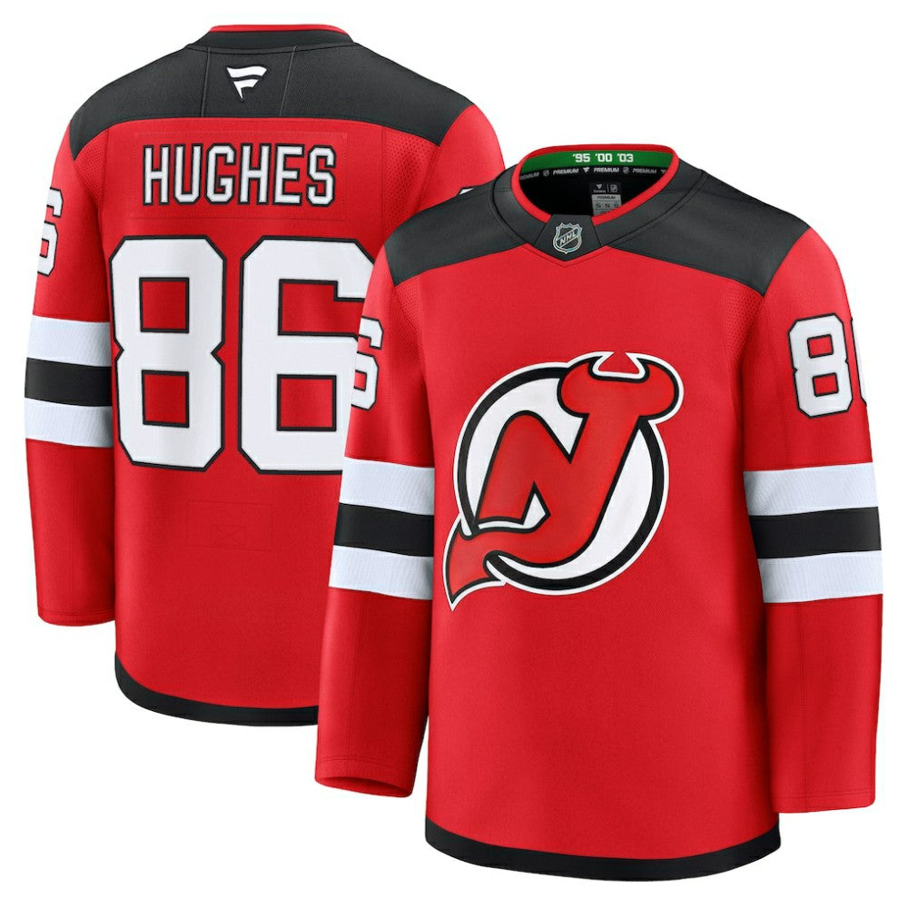 Jack Hughes New Jersey Devils Fanatics Home Premium Jersey Red