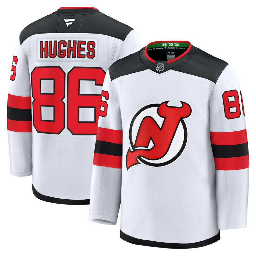 Jack Hughes New Jersey Devils Fanatics Away Premium Jersey White